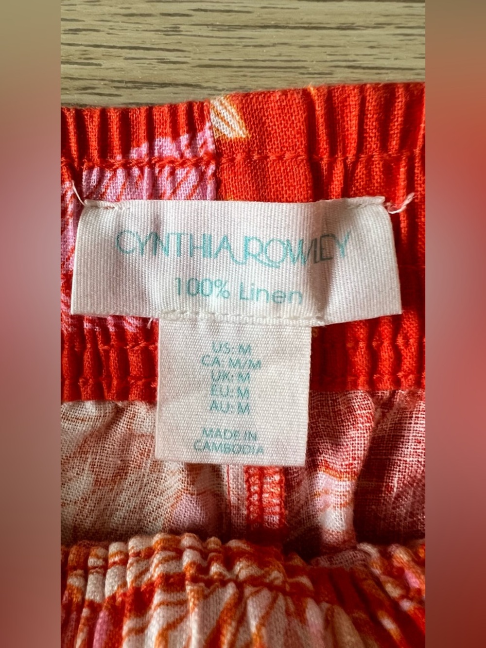 Cynthia Rowley Linen Matching Set Floral Top Wide Leg Pants Size M Resort - Picture 8 of 13
